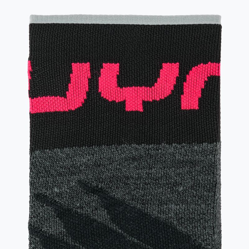 Men's ski socks UYN Ski One Merino anthracite/pink 4