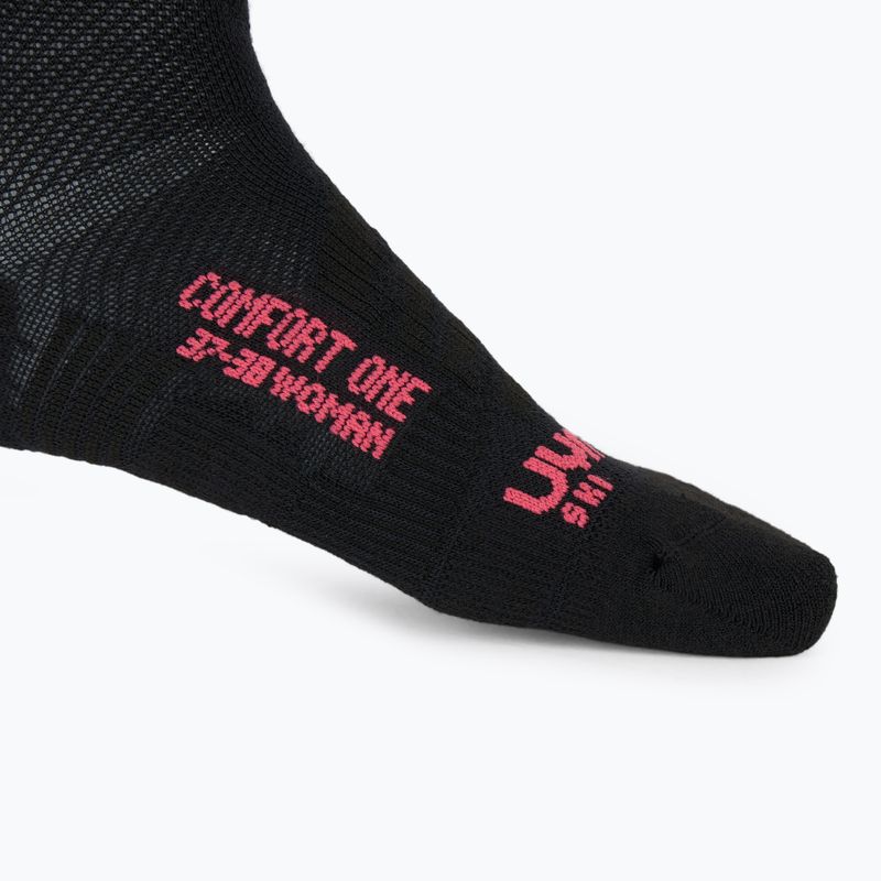 Men's ski socks UYN Ski One Comfort Fit black/pink 4