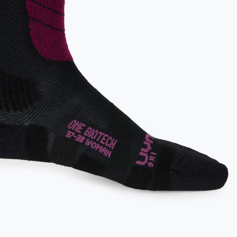 Women's ski socks UYN Ski One Biotech black/purple 4