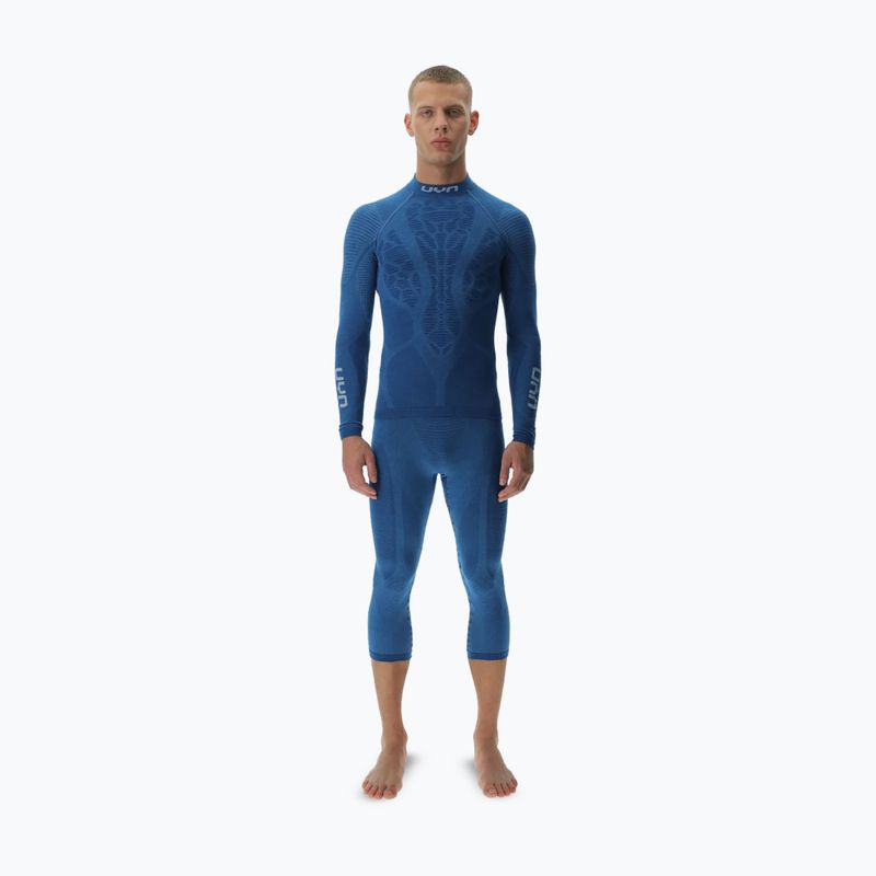Men's thermal active sweatshirt UYN Elevatyon Biomorph Turtle Neck blue atoll 2
