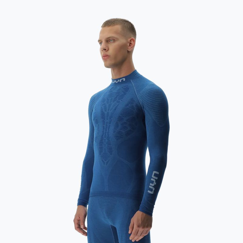 Men's thermal active sweatshirt UYN Elevatyon Biomorph Turtle Neck blue atoll 4