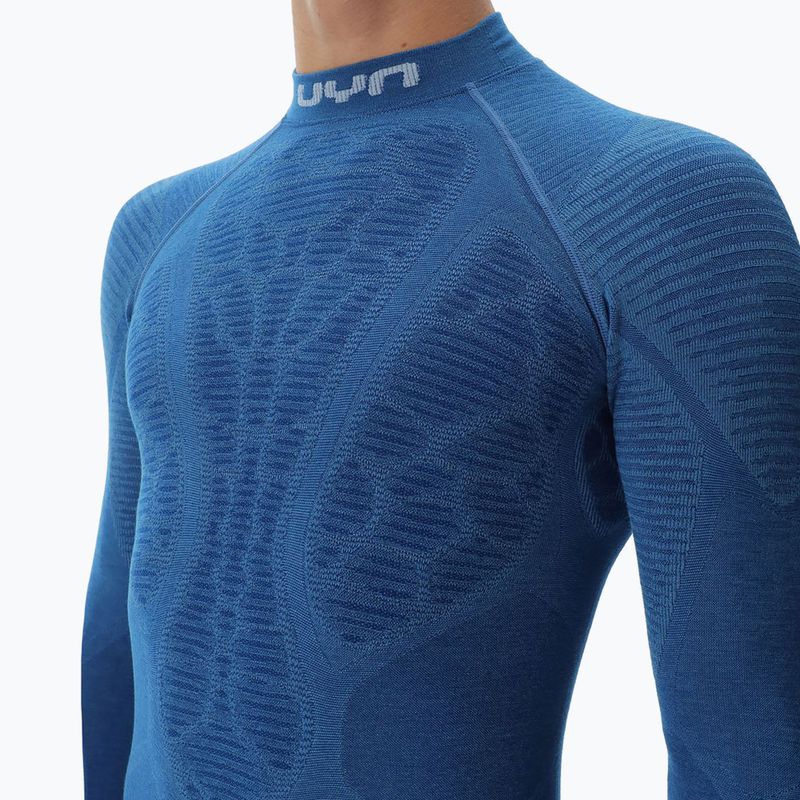 Men's thermal longsleeve UYN Elevatyon Biomorph Turtle Neck blue atoll 5