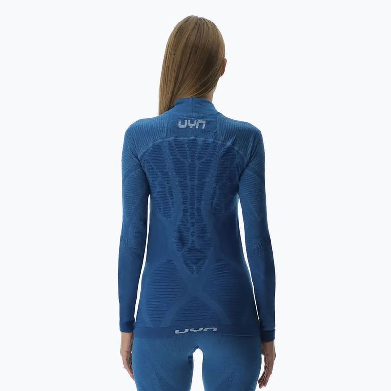 Women's thermal active sweatshirt UYN Elevation Biomorph LS Turtle Neck blue atoll 3