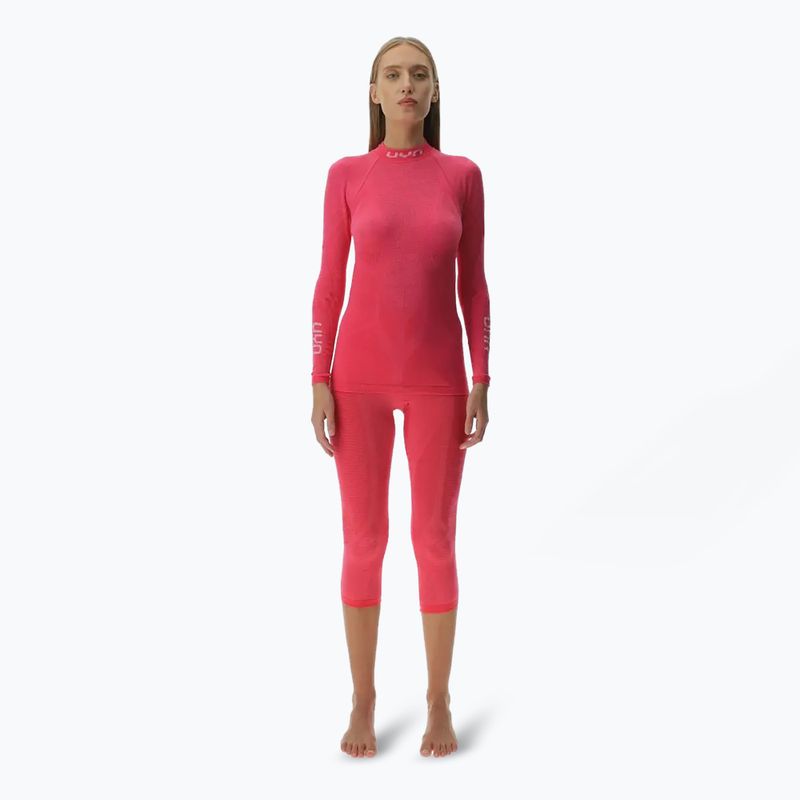 Women's thermal active sweatshirt UYN Elevation Biomorph LS Turtle Neck pink yarrow 2
