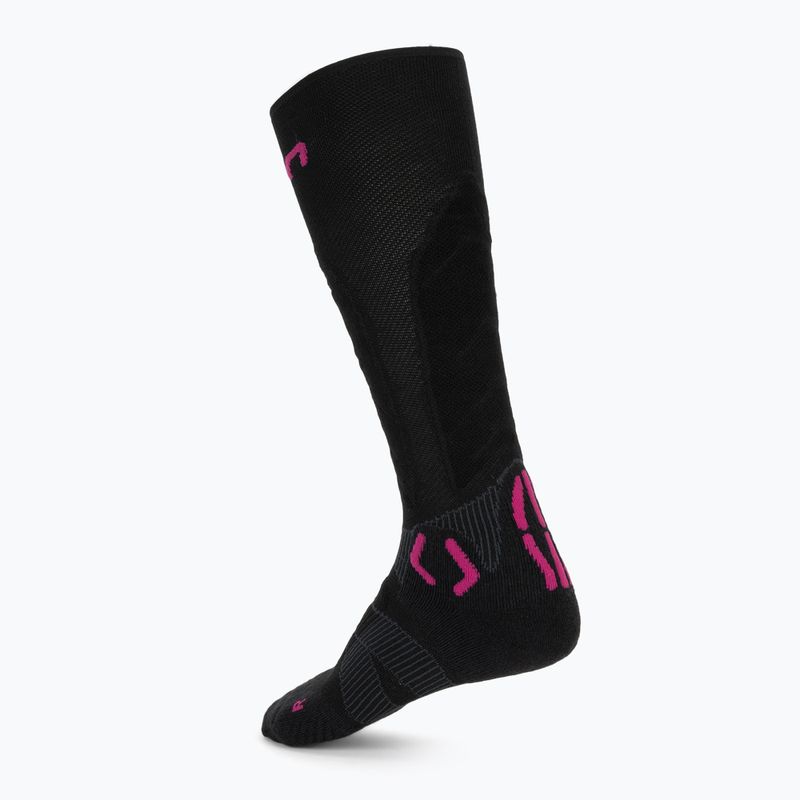 Women's ski socks UYN Ski Touring One Bio black/pink yarrow 2