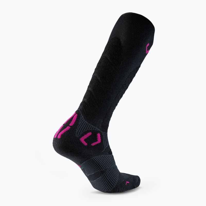 Women's ski socks UYN Ski Touring One Bio black/pink yarrow 6