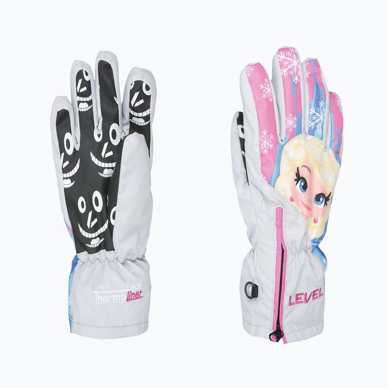 Level Lucky grey children's ski glove 6