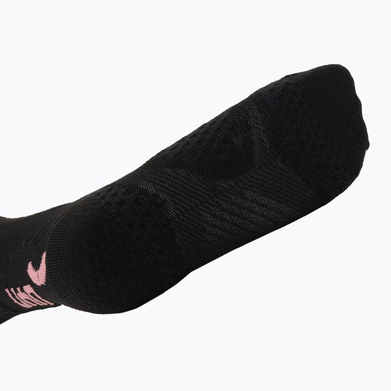 Women's ski socks UYN Ski One Pure Snow plack/pink 3