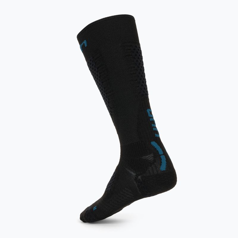 Women's ski socks UYN One Pure Snow black/blue 2
