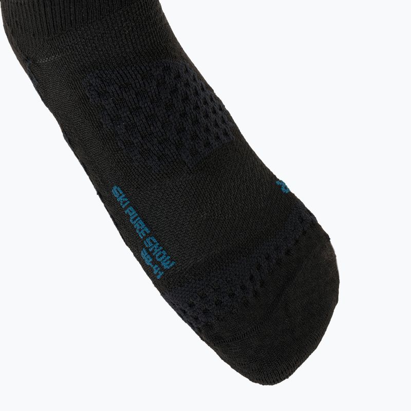 Women's ski socks UYN One Pure Snow black/blue 3
