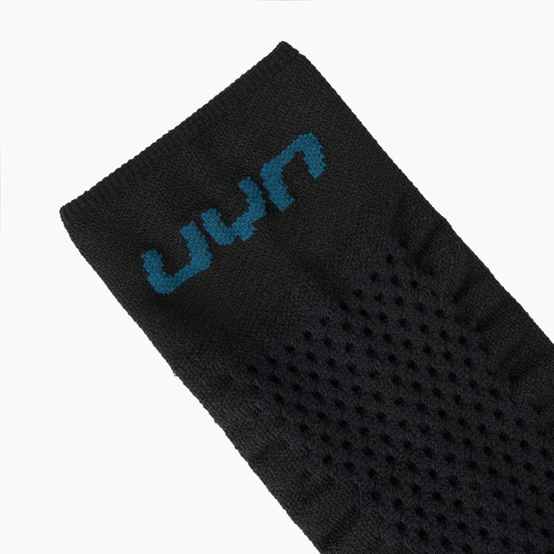 Women's ski socks UYN One Pure Snow black/blue 4