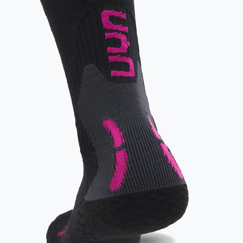 Women's ski socks UYN Ski One Alpine Merino black/pink 7