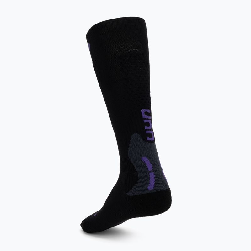 Women's ski socks UYN Ski One Alpine Merino Socks black/violet 2
