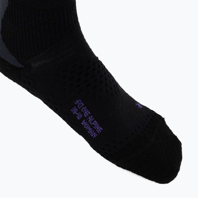 Women's ski socks UYN Ski One Alpine Merino Socks black/violet 3