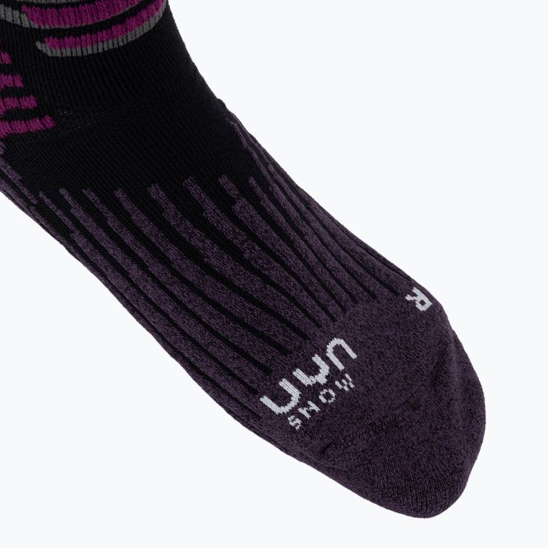 Women's snowboard socks UYN Ski Snowboard black/purple 3