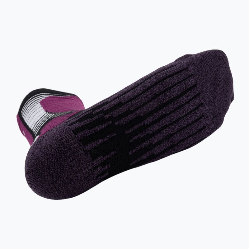 Women's snowboard socks UYN Ski Snowboard black/purple 4