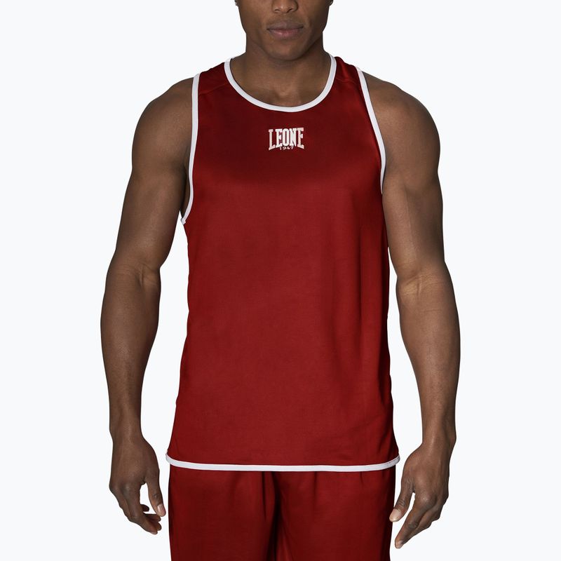 Men's LEONE 1947 Double Face Boxing Singlet Tank Top Blue/Red AB214 4