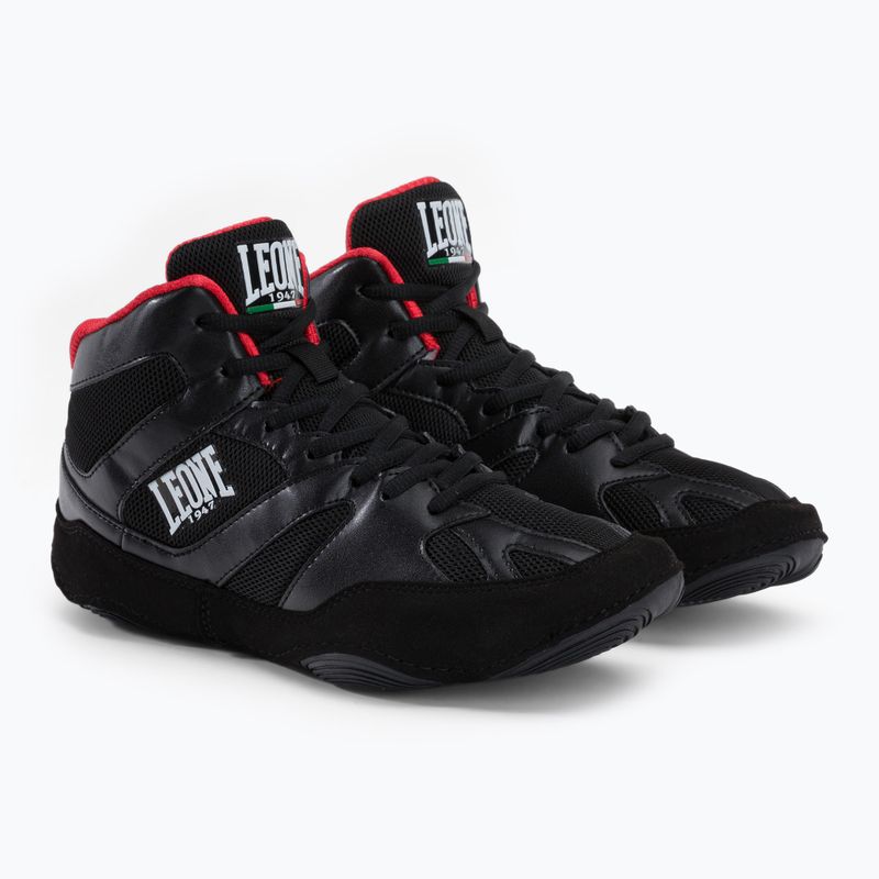 LEONE men's boxing shoes 1947 Luchador black CL130 4