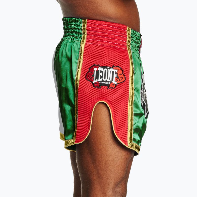 Men's training shorts LEONE 1947 Siam Thai green/white 4