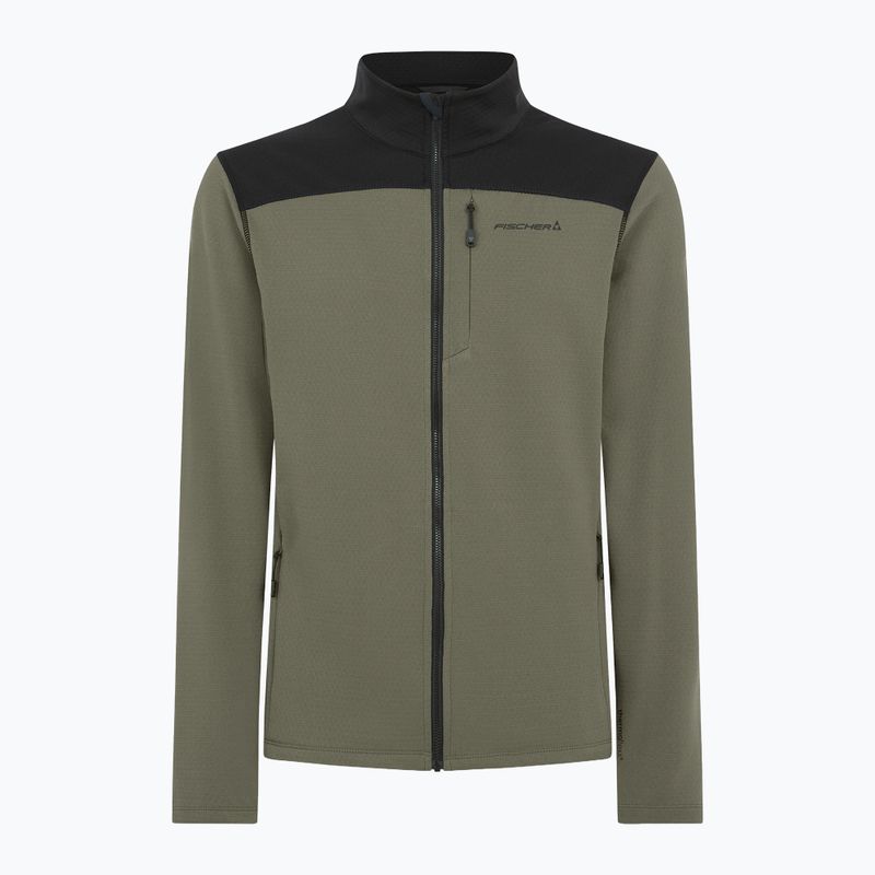 Men's sweatshirt Fischer Flex Jacket olive green 3
