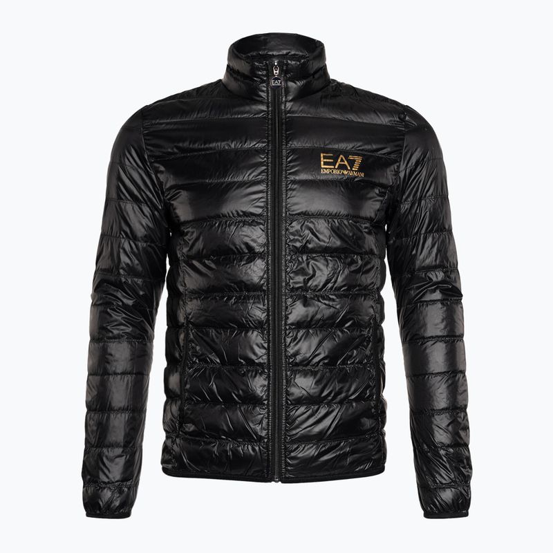 Men's EA7 Emporio Armani Train Core ID Down Light black/gold logo jacket 6
