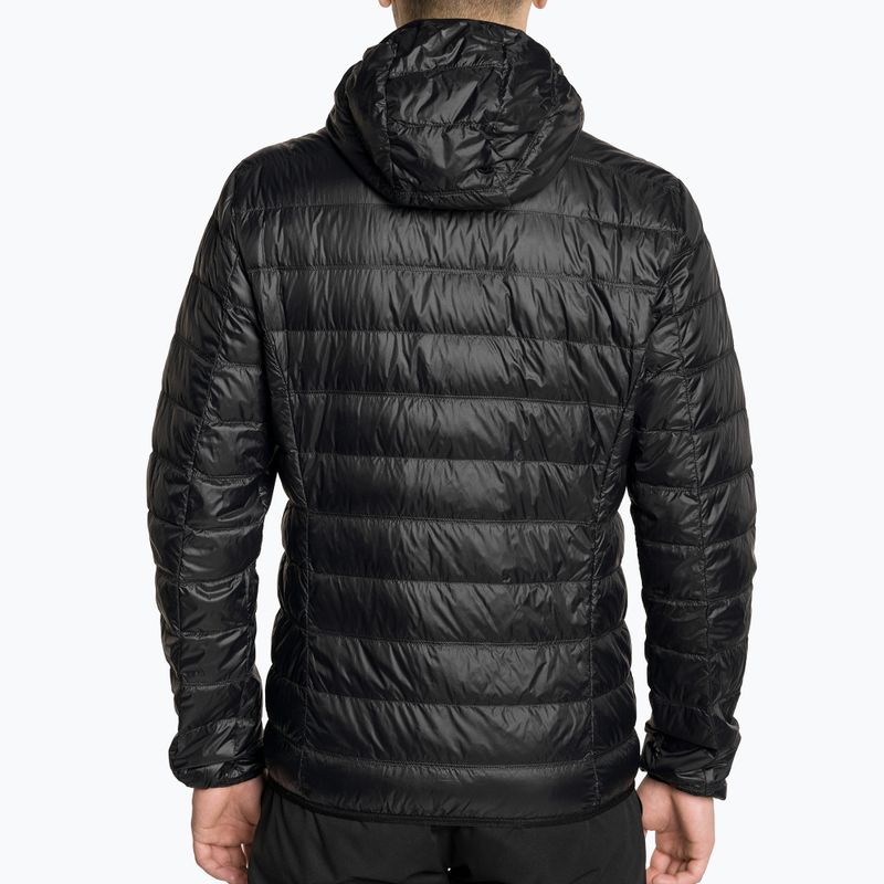Men's EA7 Emporio Armani Train Core ID Down Light Hoodie black/gold logo jacket 2