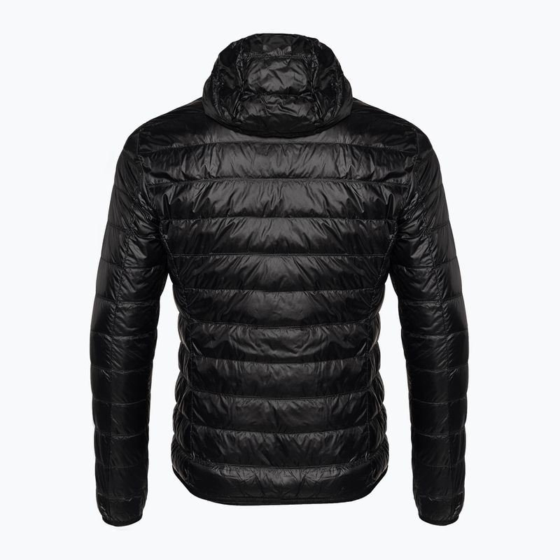 Men's EA7 Emporio Armani Train Core ID Down Light Hoodie black/gold logo jacket 8