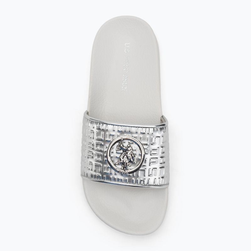 U.S.Polo Assn women's flip-flops IVY002B silver 5