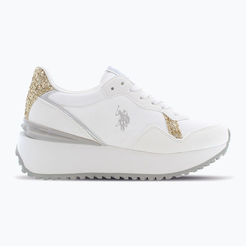 Women's shoes U.S. Polo Assn. BAYLE003C white/gold 8