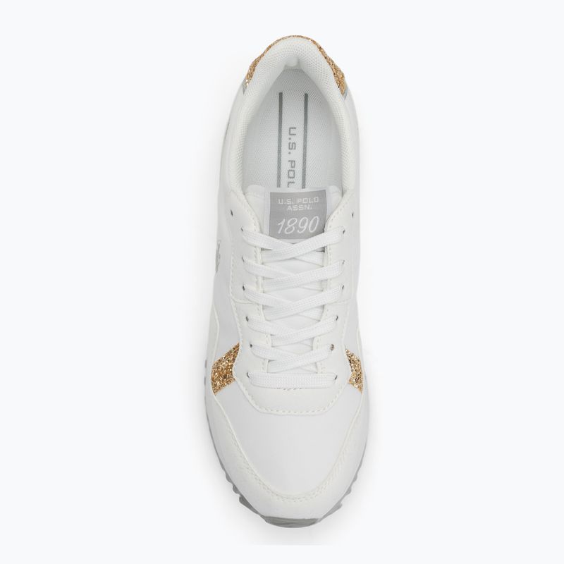 Women's shoes U.S. Polo Assn. BAYLE003C white/gold 5