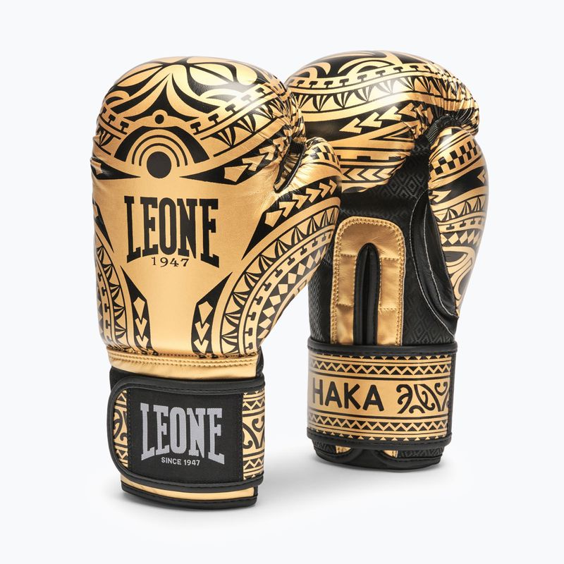 Boxing gloves LEONE 1947 Haka black/gold 2