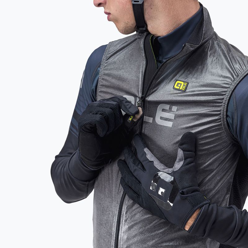Men's cycling waistcoat Alè Black Reflective grey L20038401 4