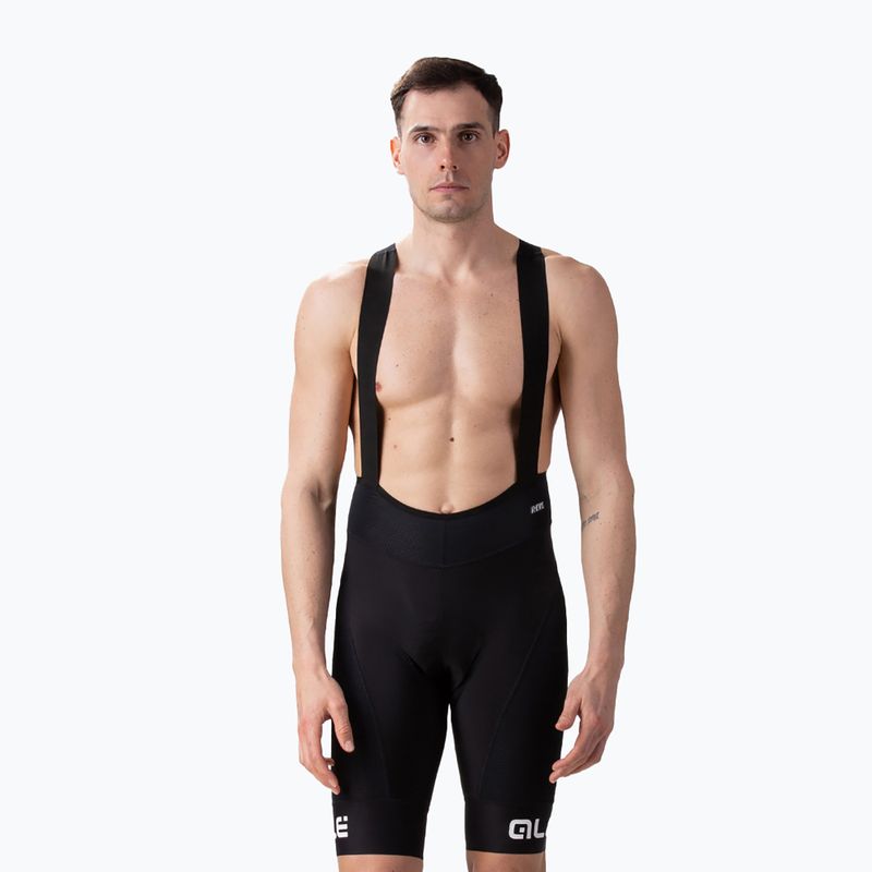 Men's Alé Agonista Plus Bibshort cycling shorts black and white L20150467