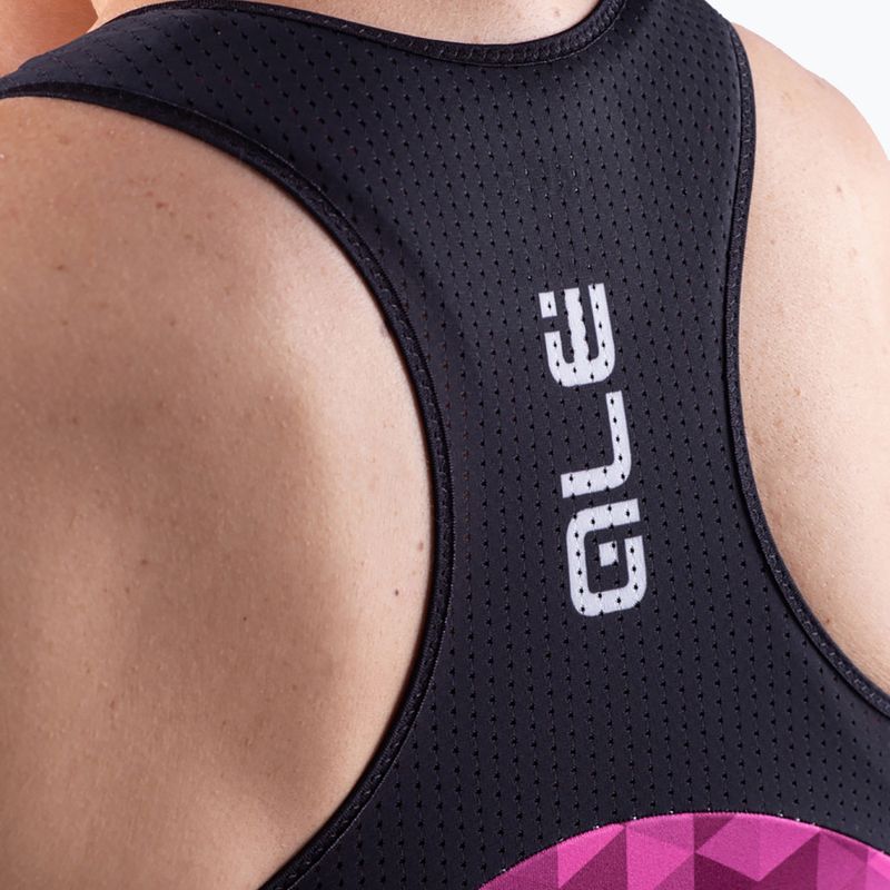 Women's cycling jersey Alé Triangles pink and black L21112543 6