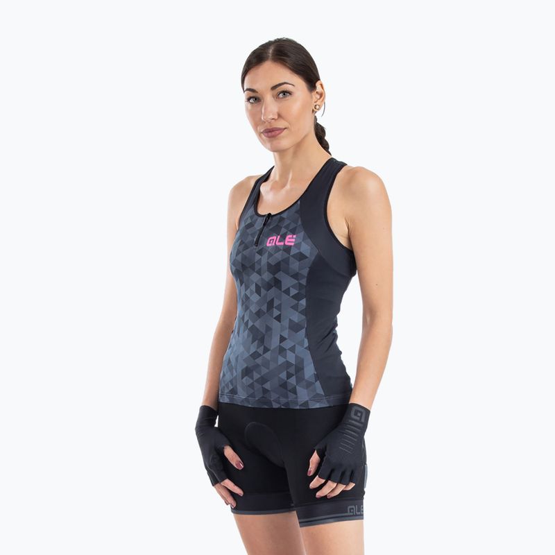 Women's cycling jersey Alé Triangles grey/black L21112401