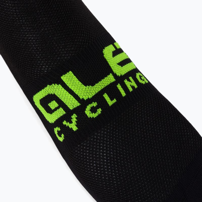 Alé Scanner cycling socks black and yellow L21181460 3