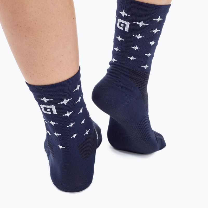 Alé cycling socks navy blue Stars L21183402 5