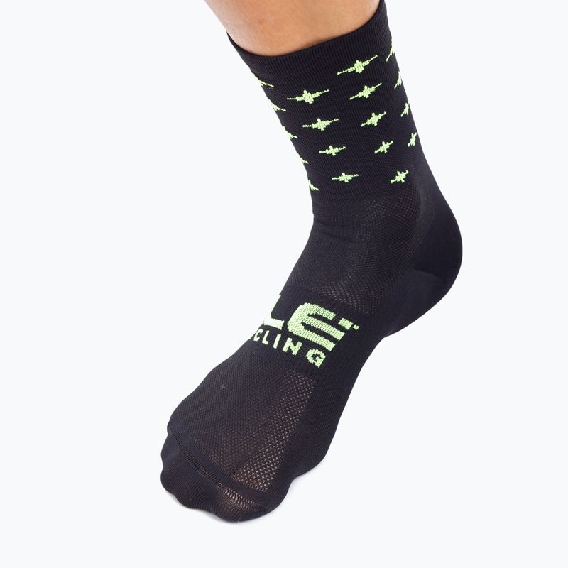 Alé Stars cycling socks black and yellow L21183460 4