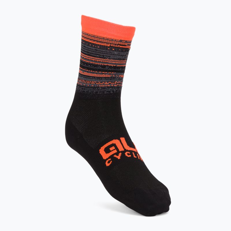 Alé Scanner cycling socks black and orange L21181529