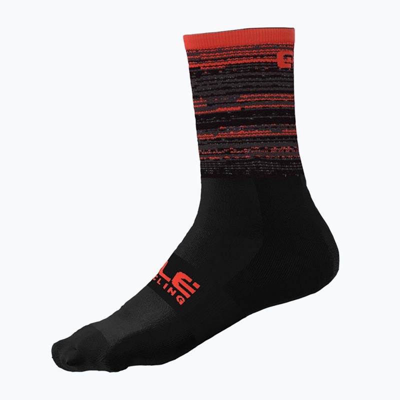 Alé Scanner cycling socks black and orange L21181529 4