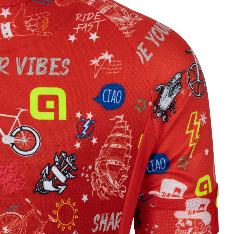 Alé Maglia Mc Vibes children's cycling jersey red L22228405 3