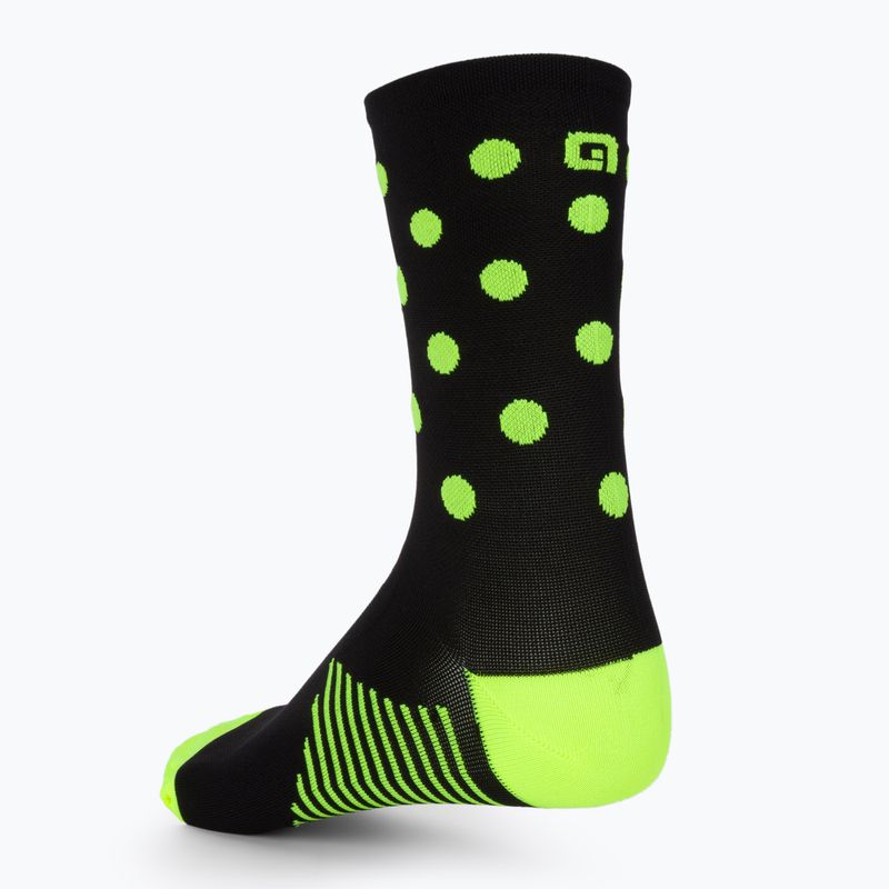 Alé Bubble black/yellow cycling socks L22229460 2