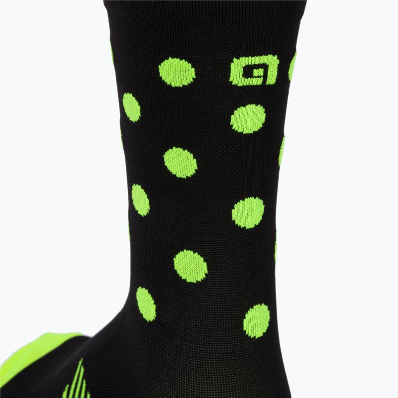 Alé Bubble black/yellow cycling socks L22229460 3