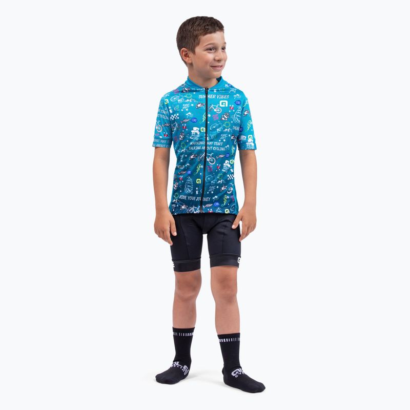 Alé Maglia Mc Vibes children's cycling jersey blue L22228461 2