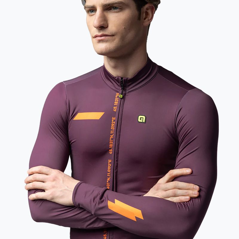 Men's cycling sweatshirt Alé Follow Me blackberry purple 3