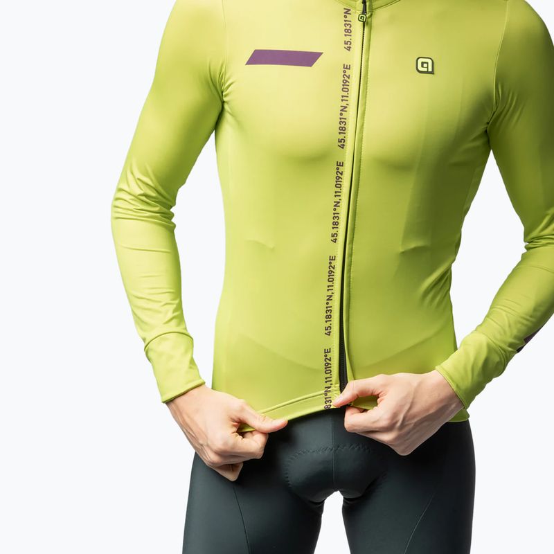 Men's cycling sweatshirt Alé Follow Me acid green 4