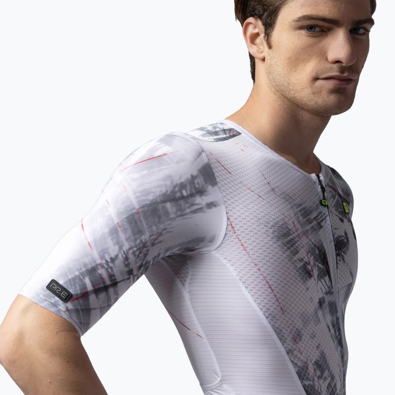 Men's cycling suit Alé Mirror white 4