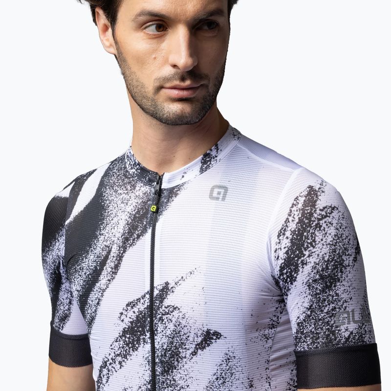 Men's cycling jersey Alé Trace white 3