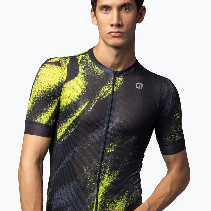 Men's Alé Trace acid green cycle jersey 3