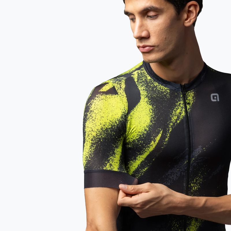 Men's Alé Trace acid green cycle jersey 4